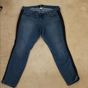 Torrid Jeans w/ Faux Leather Stripe